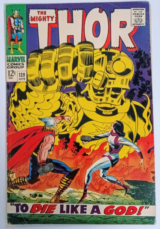 The Mighty Thor #139, Marvel Comics (April 1967, VG)