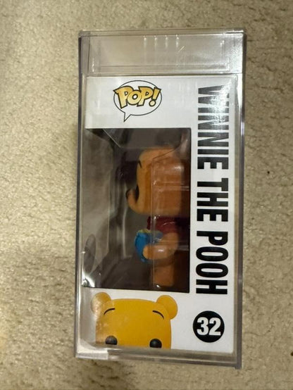 Disney Funko Pop! - Winnie the Pooh (Flocked) #32 SDCC LE480 PSA 7.0 Graded and Encapsulated