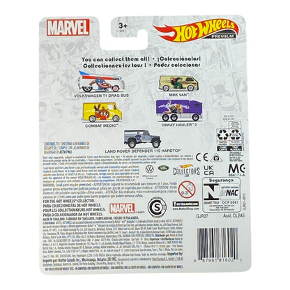 Marvel Hot Wheels Land Rover Defender 110 Hard Top - Premium Mavel Series 5/5