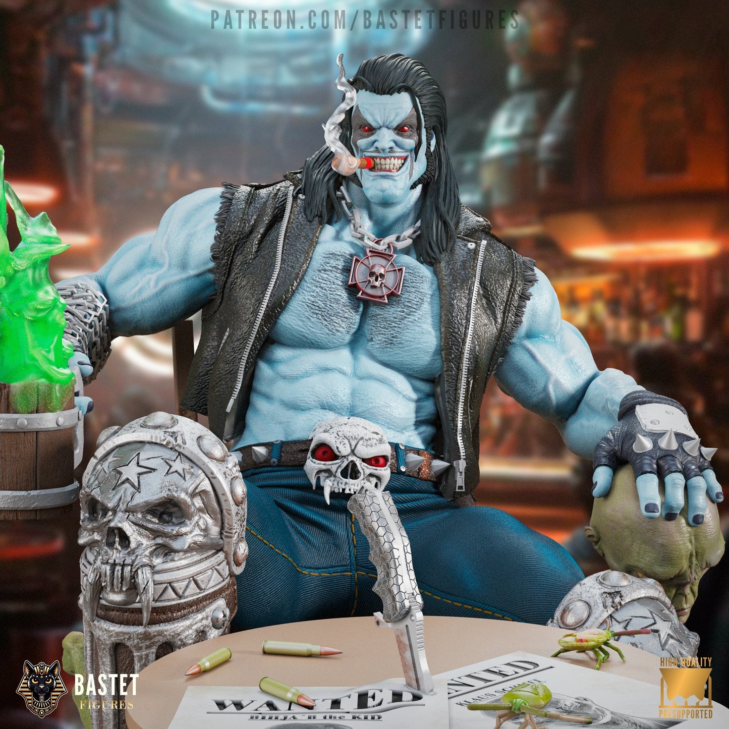 DC Comics Statue - Lobo (1:8 Scale & Bust)