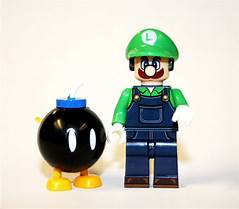Games Lego Custom Minifigure - Luigi