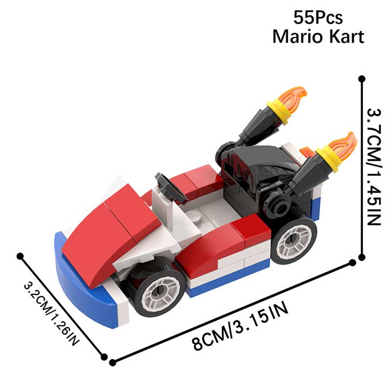 Games Lego Custom Minifigure - Mario Kart Red Super Mario Brothers