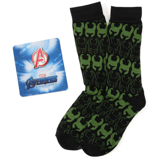 Marvel Avengers Loki Pattern Green and Black Gift Set