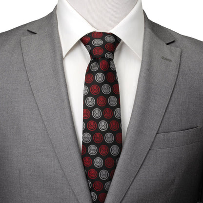 Marvel Ant-Man Red and Gray Charcoal Tie