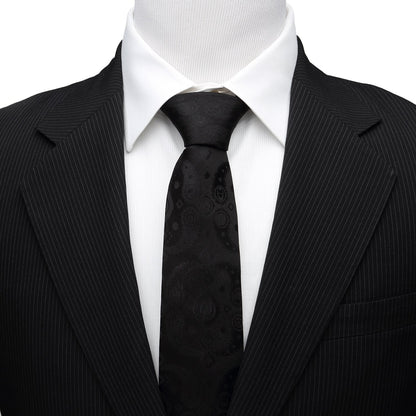 Marvel Avengers Paisley Icons Print Black Tie