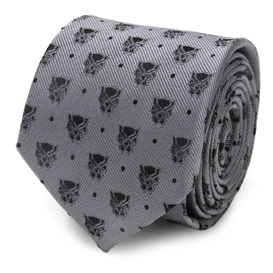 Marvel Black Panther Gray Dot Tie