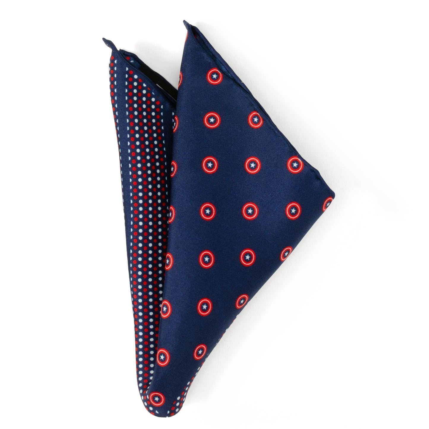 Marvel Captain America Shield Navy Pocket Square