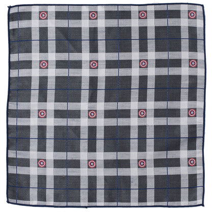 Marvel Captain America Gray Plaid Pocket Square
