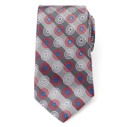 Marvel Captain America Gray Stripe Men's Tie