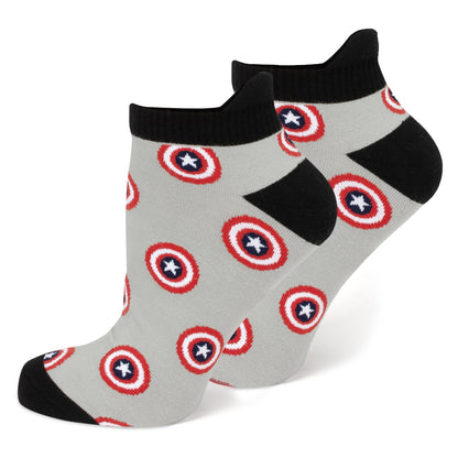Marvel Captain America Ankle Socks 3-Pack and Lapel Pin Gift Set