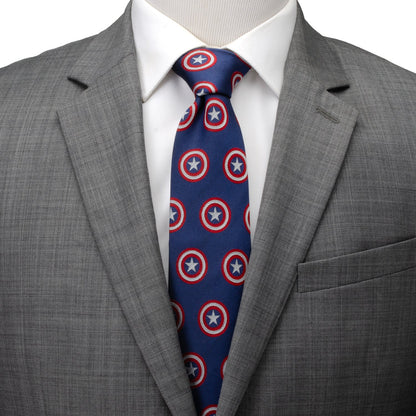 Marvel Captain America Hidden Message Blue Men's Tie