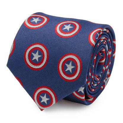 Marvel Captain America Hidden Message Blue Men's Tie