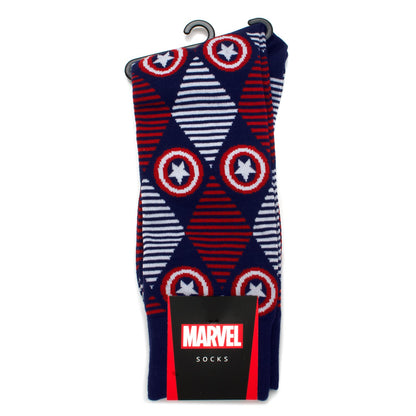 Marvel Captain America Navy Argyle Stripe Gift Set