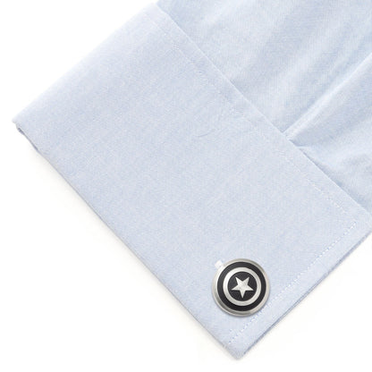 Marvel Captain America Shield Stainless Steel Cufflinks