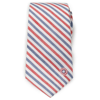 Marvel Captain America Striped White Men's Tie