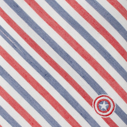 Marvel Captain America Striped White Men's Tie