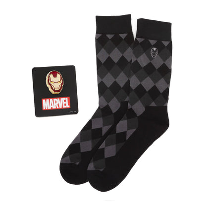 Marvel Iron Man Argyle Black Gift Set