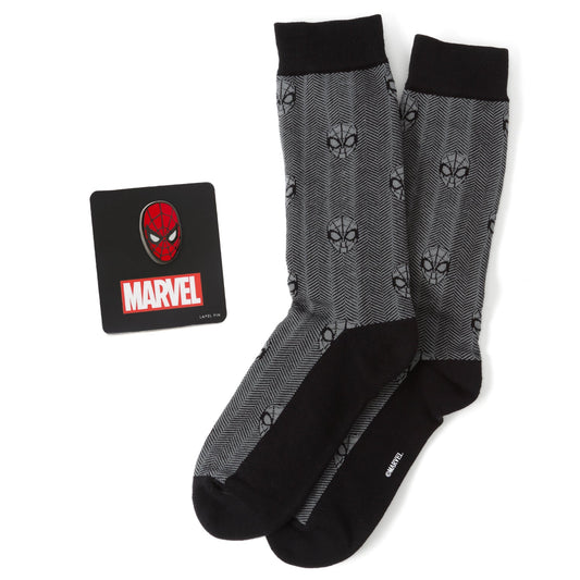 Marvel Spider-Man Herringbone Black Gift Set