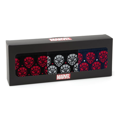 Marvel Spider-Man Dot 3 Pack Socks and Lapel Pin Gift Set