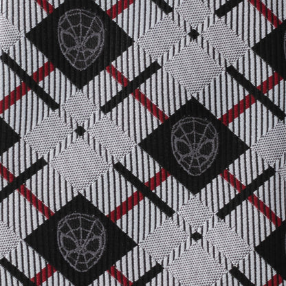 Marvel Spider-Man Plaid Black Men's Tie