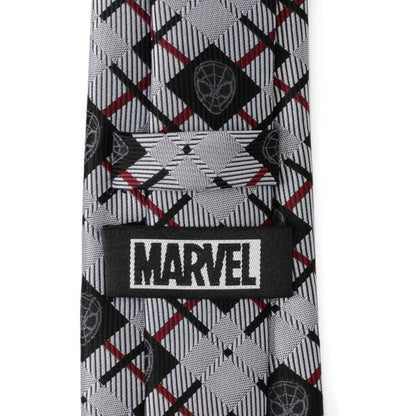 Marvel Spider-Man Plaid Black Men's Tie