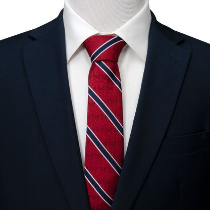 Marvel Spider-Man Red and Navy Stripe Men's Tie