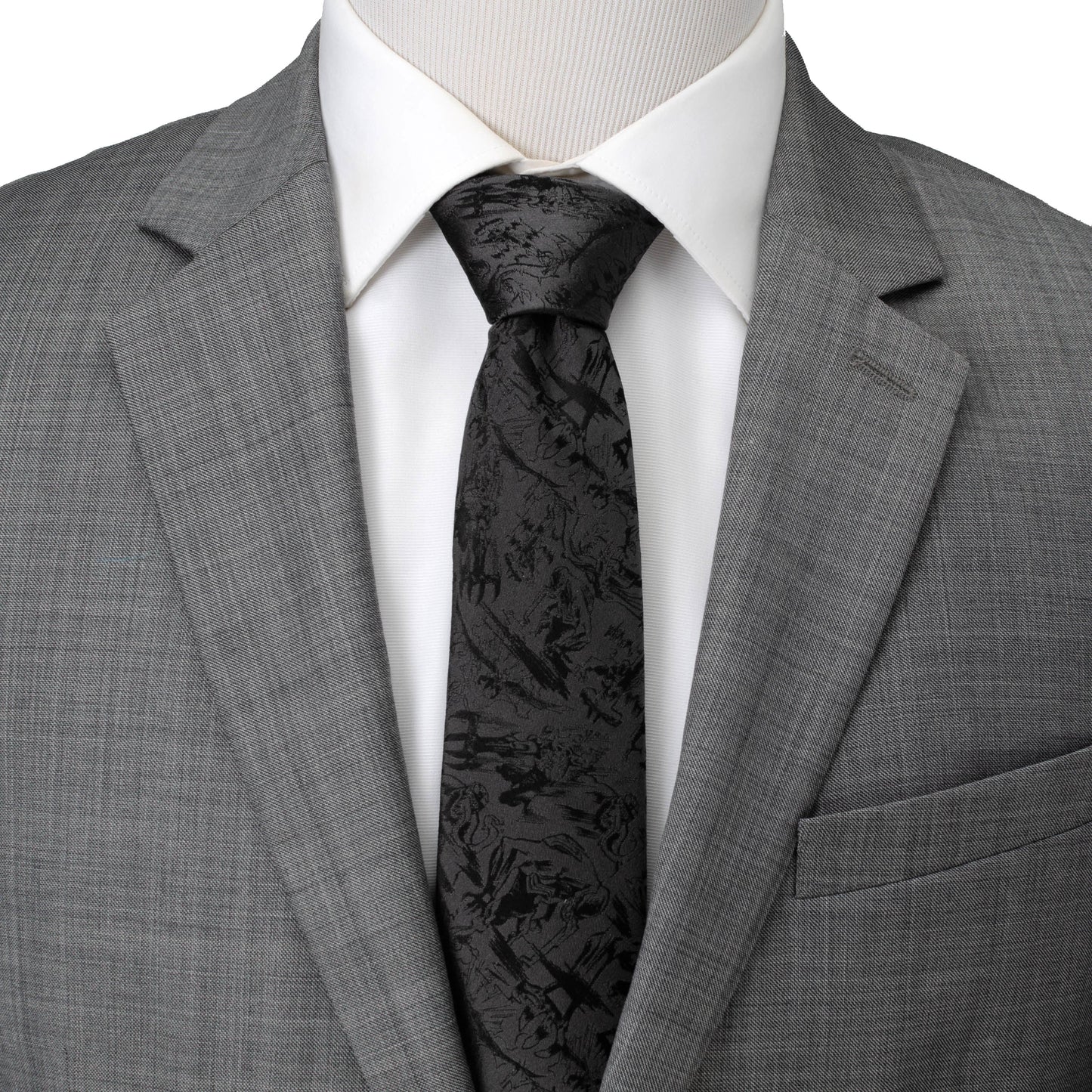 Marvel Venom Dark Gray Action Men's Tie