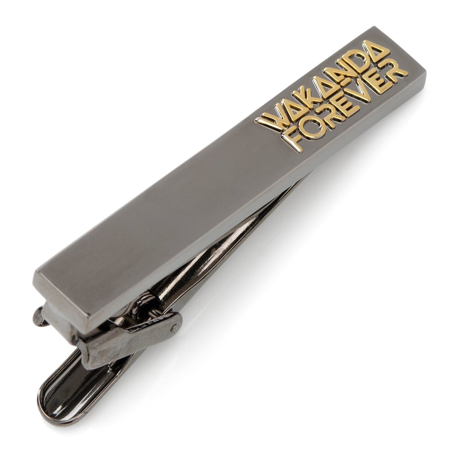 Marvel Black Panther Wakanda Forever Gunmetal Gold Tie Clip