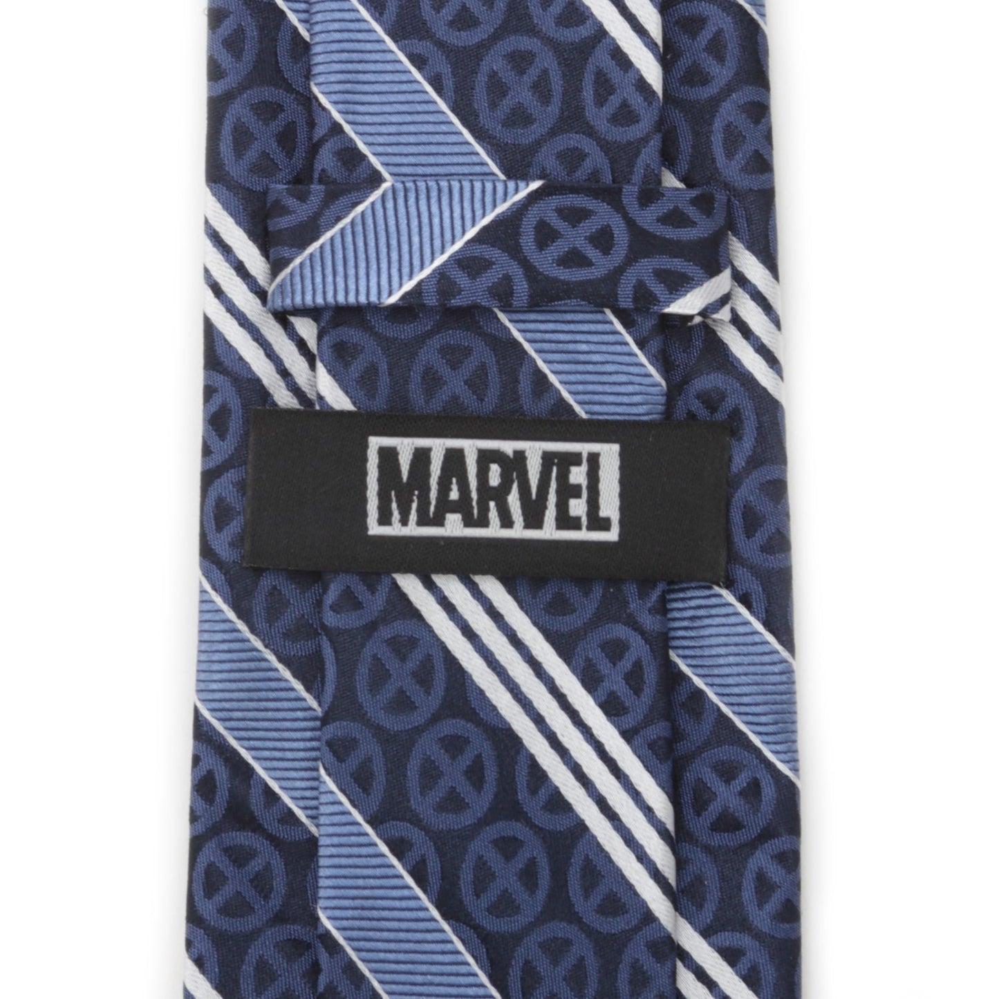 Marvel X-Men Symbol Navy Stripe Men's Tie