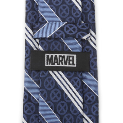 Marvel X-Men Symbol Navy Stripe Men's Tie