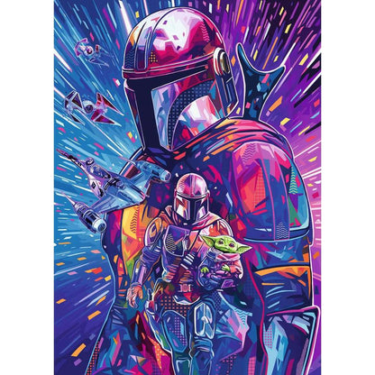 Star Wars Puzzle - Mandalorian "Star Wars Hyperspace" 500 Piece Jigsaw Puzzle Ravensburger