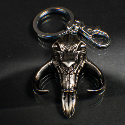 Star Wars Mandalorian Mythosaur Skull Large Pewter Keychain