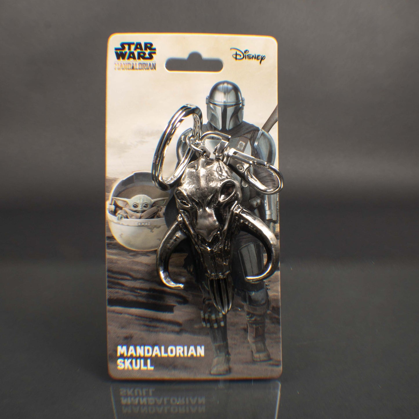 Star Wars Mandalorian Mythosaur Skull Large Pewter Keychain