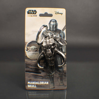 Star Wars Mandalorian Mythosaur Skull Large Pewter Keychain