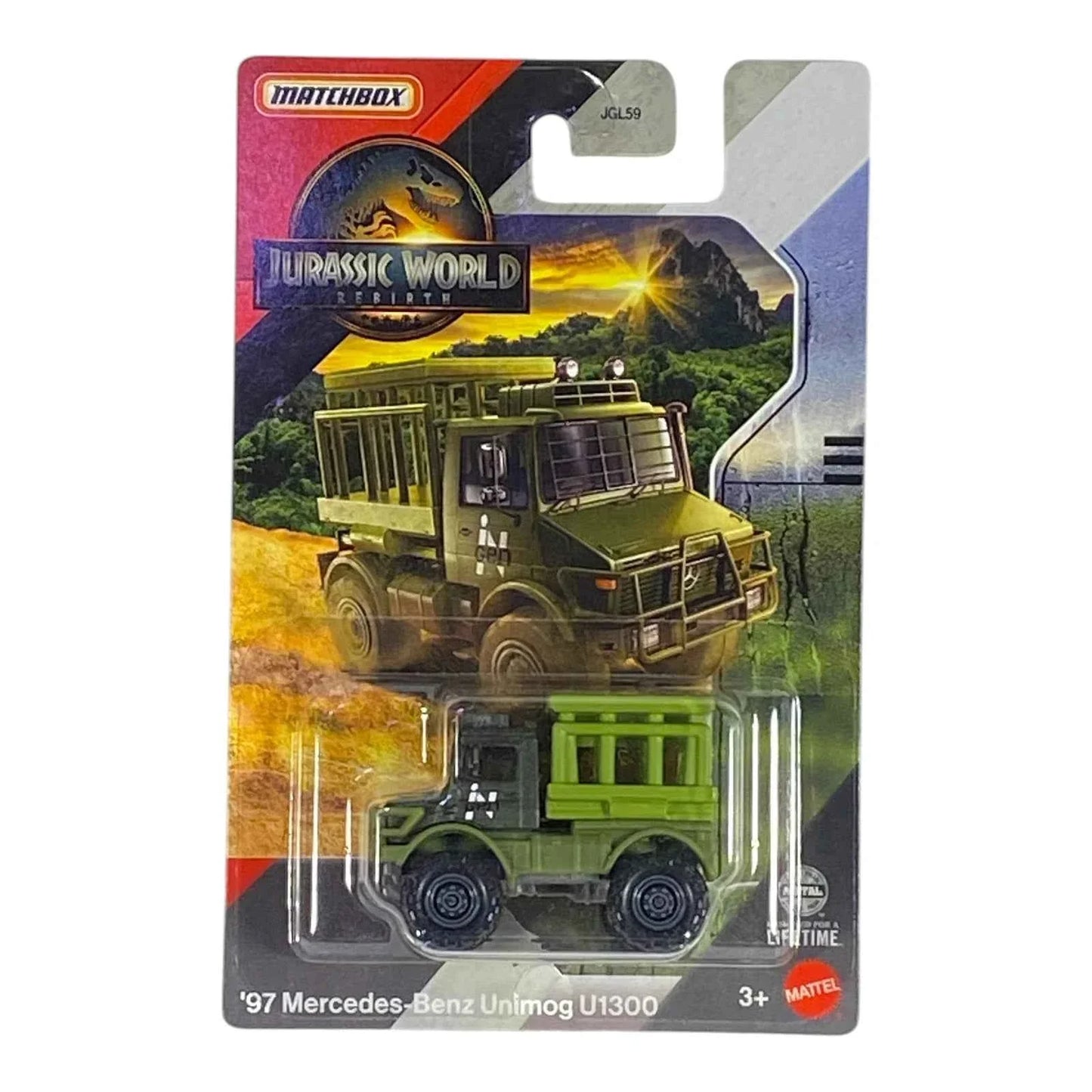 Movie Matchbox - Jurassic World '97 Mercedes-Benz Unimog U1300 - Jurassic World Rebirth Collection
