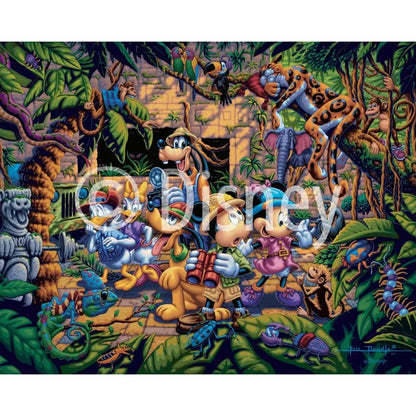 Disney Puzzle - Mickey & Friends Exploring the Jungle 500 Piece Jigsaw Puzzle Disney x Dowdle