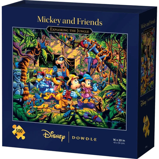 Disney Puzzle - Mickey & Friends Exploring the Jungle 500 Piece Jigsaw Puzzle Disney x Dowdle