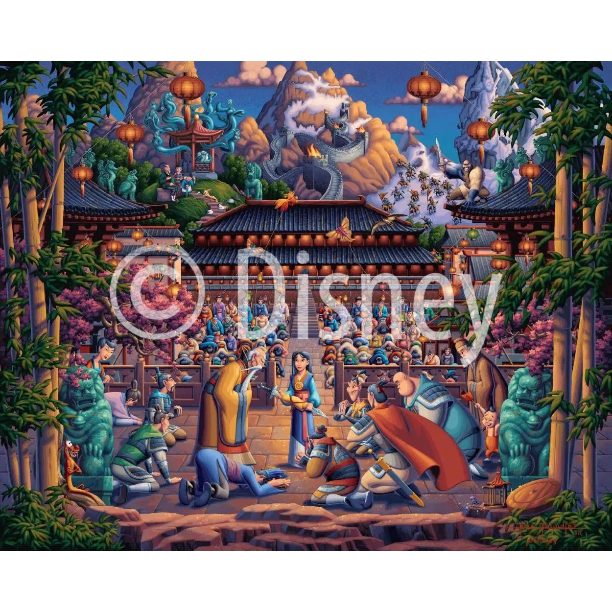 Disney Puzzle - Mulan The Face in the Mirror 500 Piece Jigsaw Puzzle Disney x Dowdle