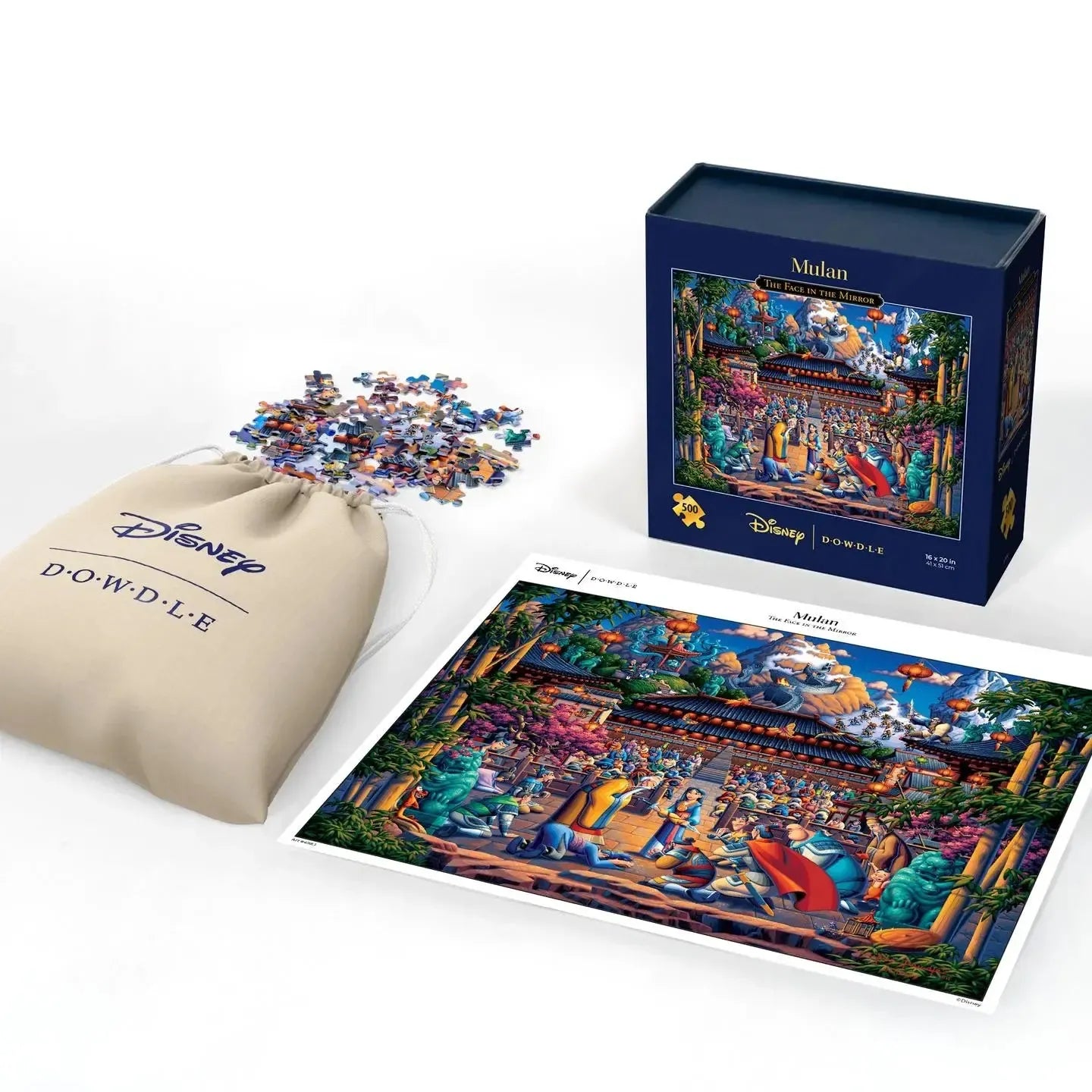 Disney Puzzle - Mulan The Face in the Mirror 500 Piece Jigsaw Puzzle Disney x Dowdle