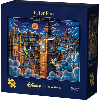 Disney Puzzle - Peter Pan Learning to Fly 500 Piece Jigsaw Puzzle Disney x Dowdle