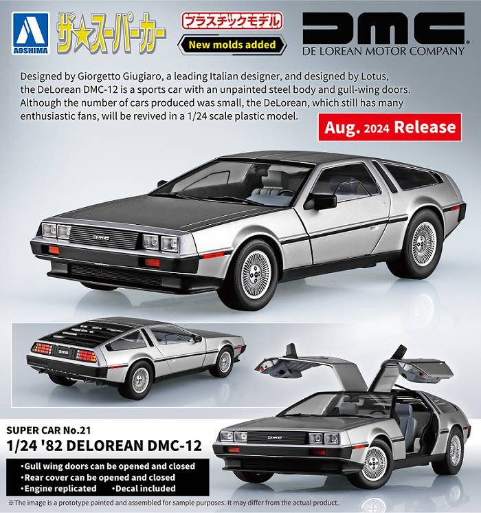 Back to the Future Model Kit - 1982 DeLorean DMC-12 1:24 Scale