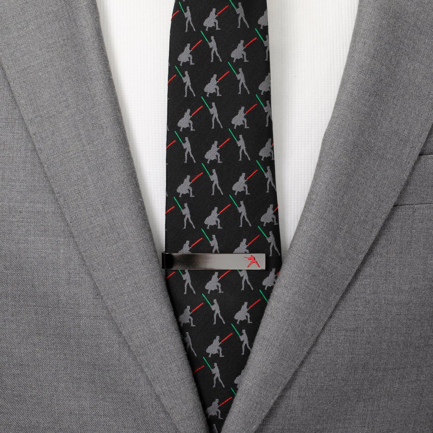 Star Wars Anakin Skywalker "You Underestimate My Powers" Hidden Message Black Tie Bar