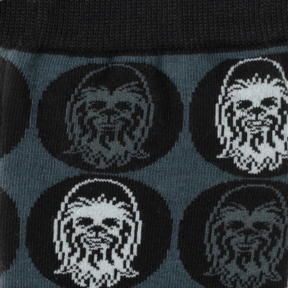 Star Wars Chewbacca Black Dress Socks and Rebel Alliance Starbird Crest Lapel Pin Gift Set