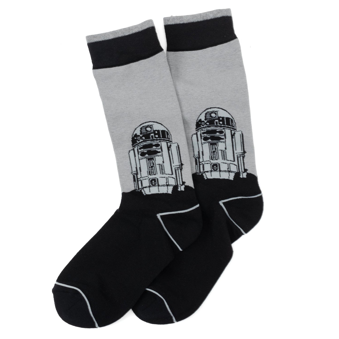 Star Wars Yoda, R2-D2, and C-3PO Dress Socks 3-Pack with Rebel Crest Lapel Pin Gift Set