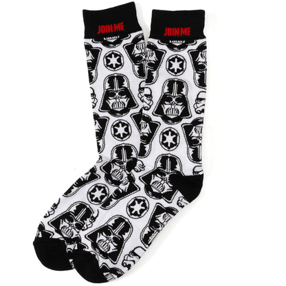 Star Wars Darth Vader Black, White, and Gray Dress Socks and Lapel Pin Gift Set