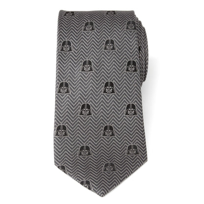 Star Wars Darth Vader Black and Gray Herringbone Tie