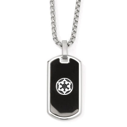 Star Wars Darth Vader Stainless Steel Printed Cufflinks with Empire and Rebel Crest Dog Tags Gift Set