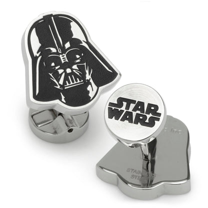 Star Wars Darth Vader Stainless Steel Printed Cufflinks with Empire and Rebel Crest Dog Tags Gift Set
