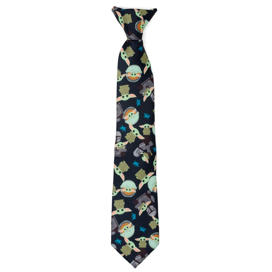 Star Wars Mando Grogu Navy Boy's Tie