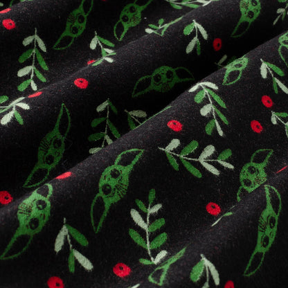 Star Wars Grogu Holiday Black and Green Scarf